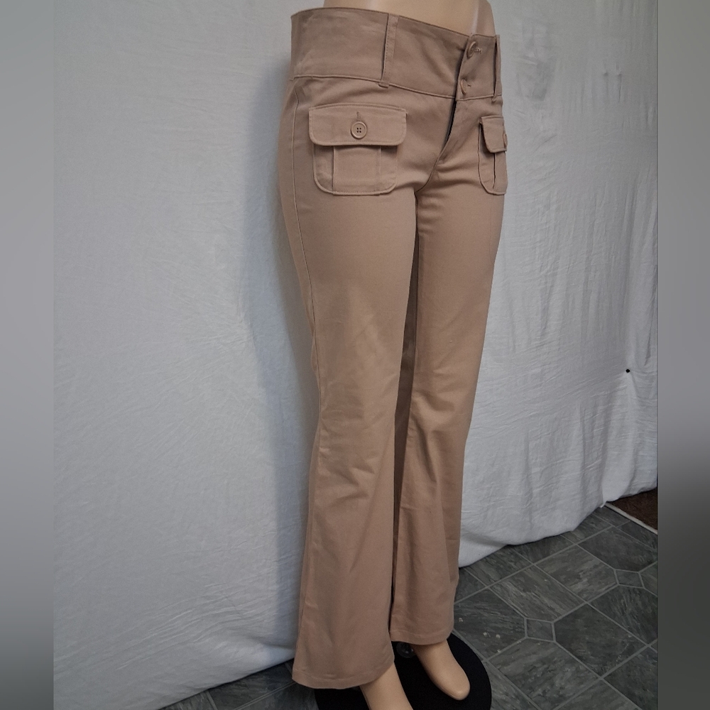 Wild Fable New Beige Flare Pants with Pocket Details Size 4 - Picture 9 of 17